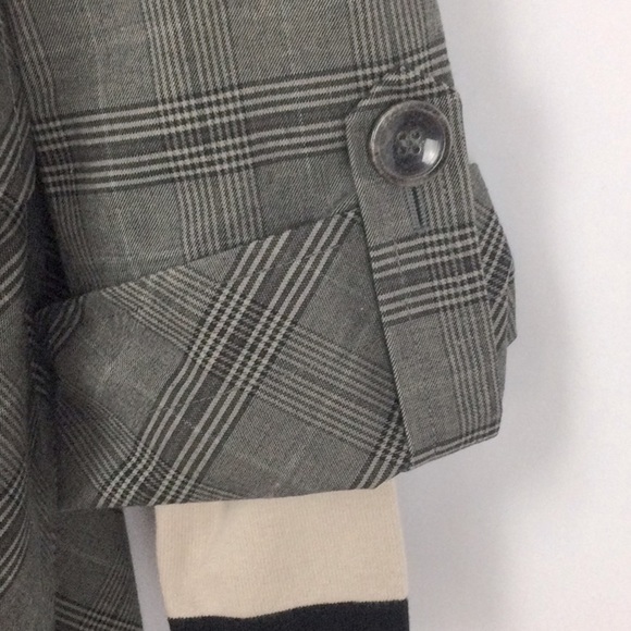 Kenneth Cole New York Plaid Trench Coat Sz S - Picture 6 of 12